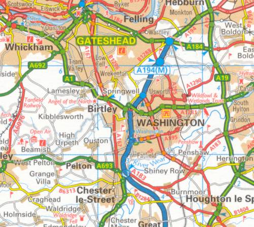 Gateshead Washington Map